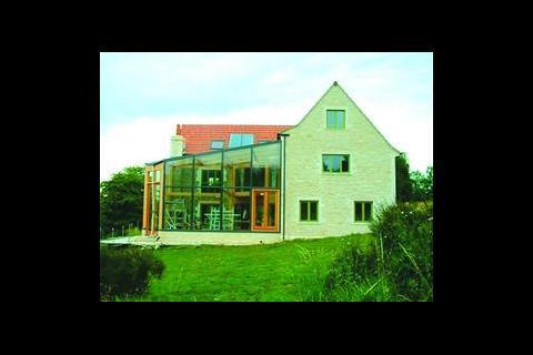 Tranquility's solar room will provide the bulk of the heat for the house and the biomass growing inside it will mean the air supply to the house will be oxgen rich.